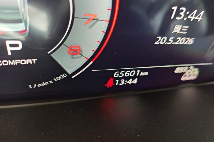 Used Audi A4L 2020 40 TFSI Fashion Dynamic Model Odometer Close Up