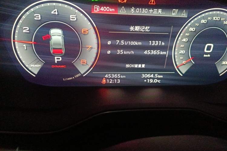Used Audi A4L 2020 40 TFSI Fashion Dynamic Model Odometer Close Up