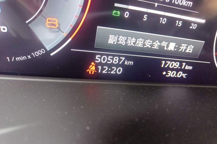 Used Audi A4L 2020 40 TFSI Fashion Dynamic Model Odometer Close Up