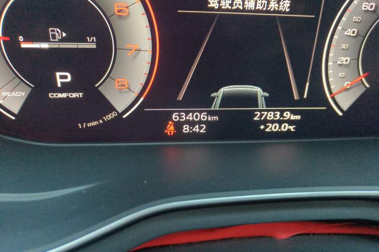Used Audi A4L 2020 40 TFSI Luxury Dynamic Model Odometer Close Up