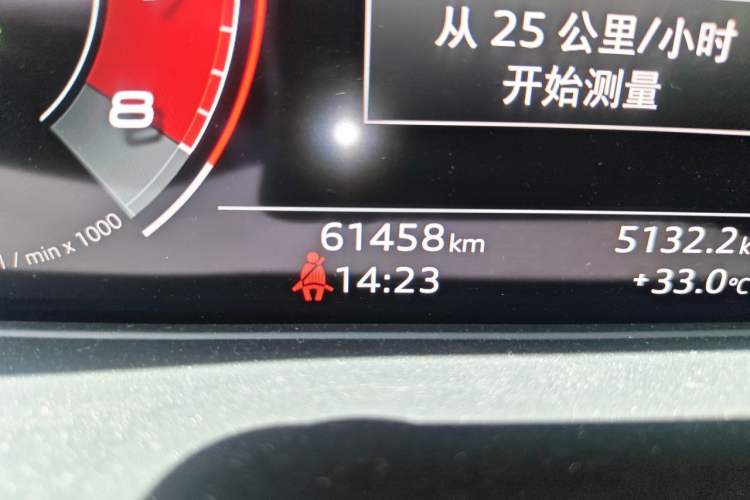 Used Audi A4L 2020 40 TFSI Luxury Dynamic Model Odometer Close Up