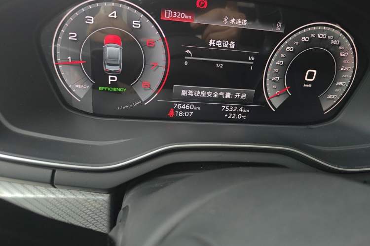 Used Audi A4L 2020 40 TFSI Fashionable and Elegant Model Odometer Close Up