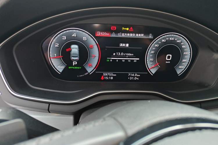 Used Audi A4L 2020 40 TFSI Fashion Dynamic Model Odometer Close Up