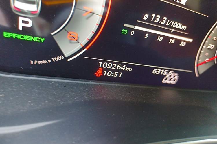 Used Audi A4L 2022 40 TFSI Luxury Dynamic Model Odometer Close Up