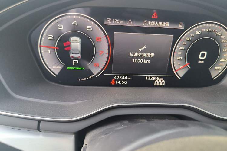 Used Audi A4L 2022 40 TFSI Fashion Dynamic Model Odometer Close Up