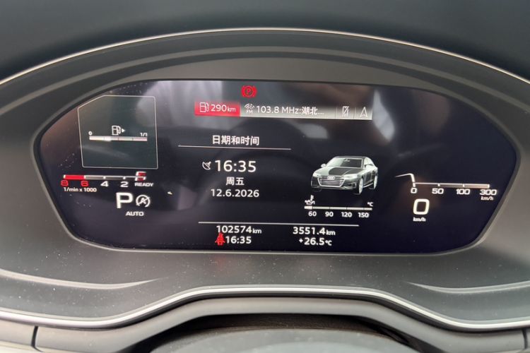 Used Audi A4L 2022 40 TFSI Luxury Dynamic Model Odometer Close Up