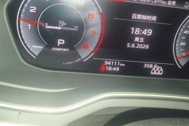Used Audi A4L 2022 40 TFSI Fashion Dynamic Model Odometer Close Up