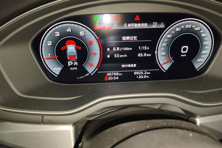 Used Audi A4L 2022 40 TFSI Luxury Dynamic Model Odometer Close Up