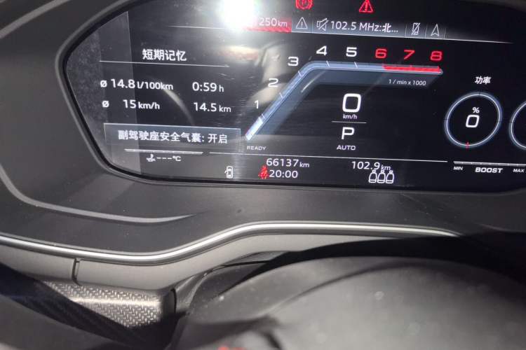 Used Audi A4L 2022 40 TFSI quattro RS Performance Package Odometer Close Up