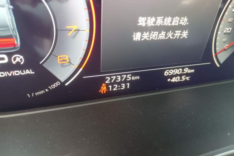 Used Audi A4L 2022 40 TFSI Luxury Dynamic Model Odometer Close Up
