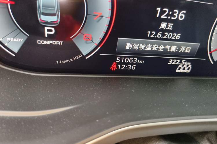 Used Audi A4L 2022 40 TFSI Fashion Dynamic Model Odometer Close Up