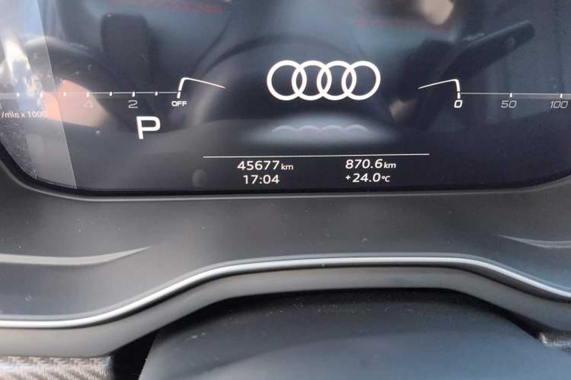 Used Audi A4L 2022 40 TFSI quattro RS Performance Package Odometer Close Up