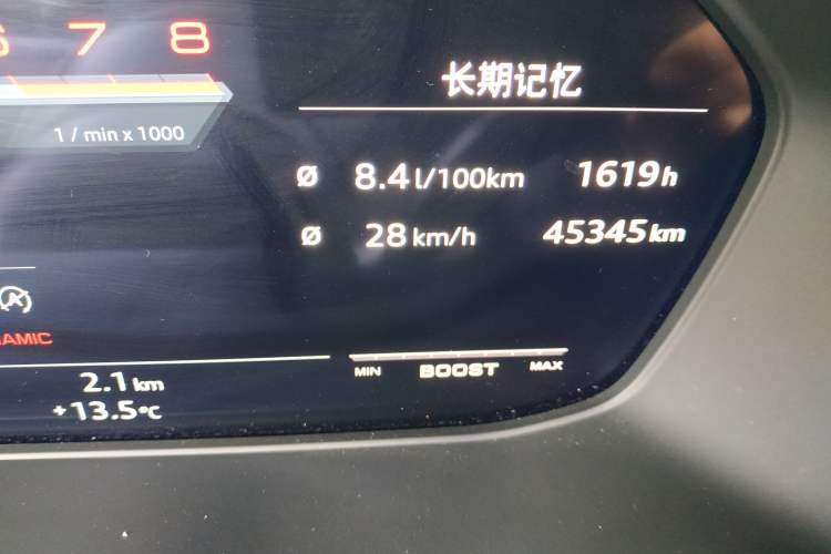 Used Audi A4L 2022 40 TFSI Fashion Dynamic Model Odometer Close Up