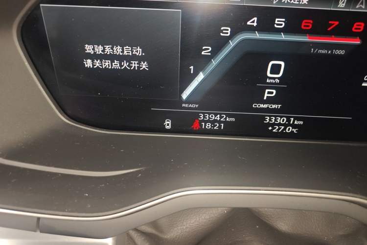 Used Audi A4L 2022 40 TFSI Fashion Dynamic Model Odometer Close Up