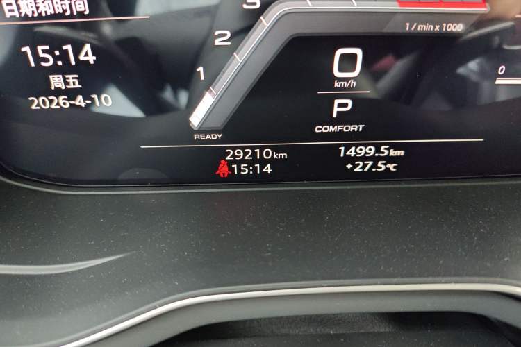 Used Audi A4L 2022 40 TFSI Fashion Dynamic Model Odometer Close Up