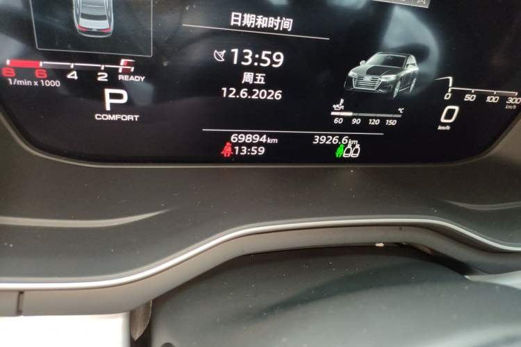 Used Audi A4L 2022 40 TFSI Luxury Dynamic Model Odometer Close Up