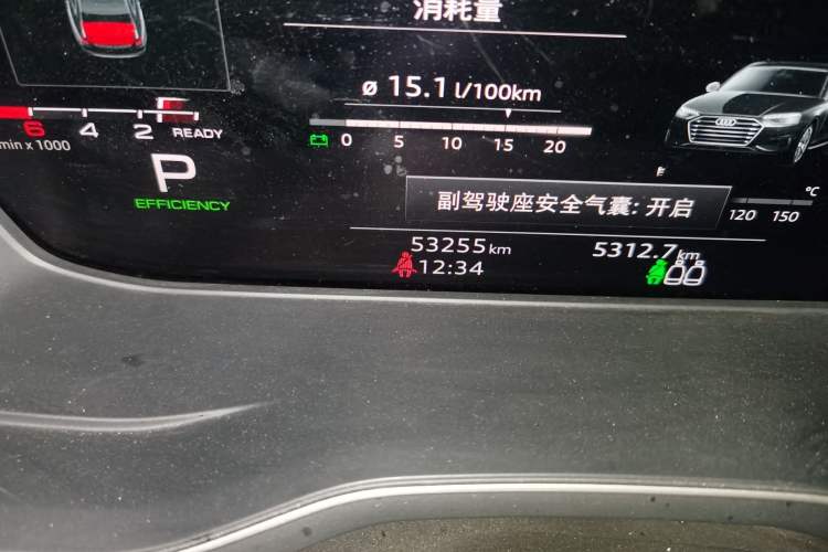 Used Audi A4L 2022 40 TFSI Fashion Dynamic Model Odometer Close Up