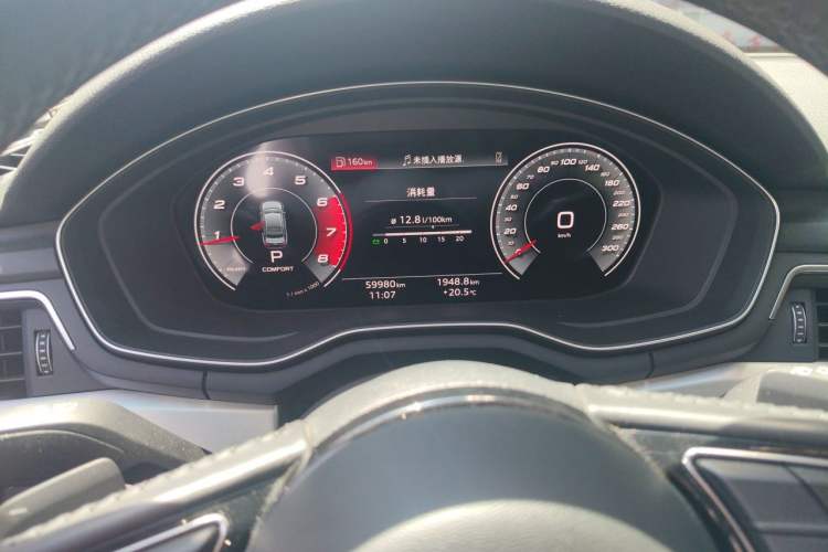 Used Audi A4L 2022 40 TFSI Fashion Dynamic Model Odometer Close Up