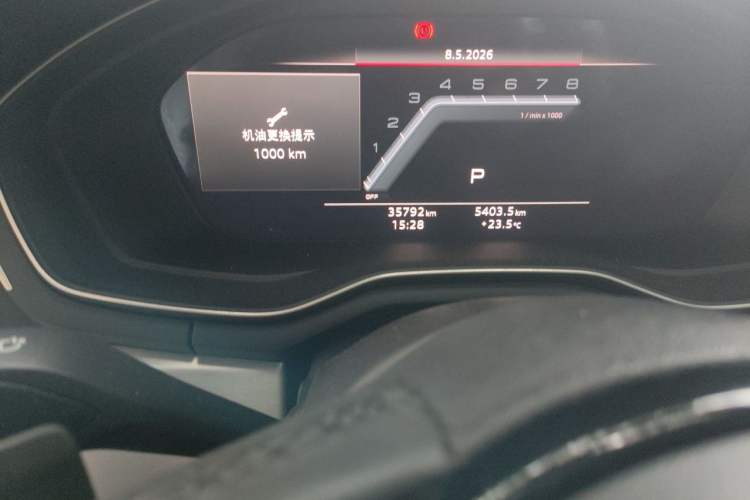 Used Audi A4L 2022 40 TFSI Fashion Dynamic Model Odometer Close Up