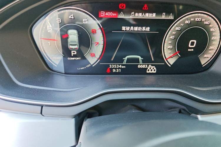Used Audi A4L 2022 40 TFSI Luxury Dynamic Model Odometer Close Up