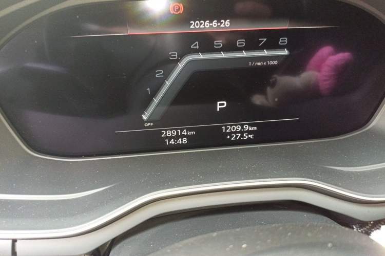 Used Audi A4L 2022 40 TFSI Luxury Dynamic Model Odometer Close Up