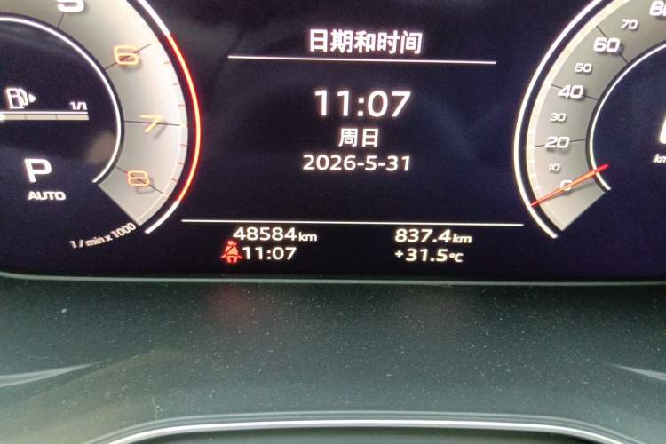 Used Audi A4L 2022 40 TFSI Fashion Dynamic Model Odometer Close Up