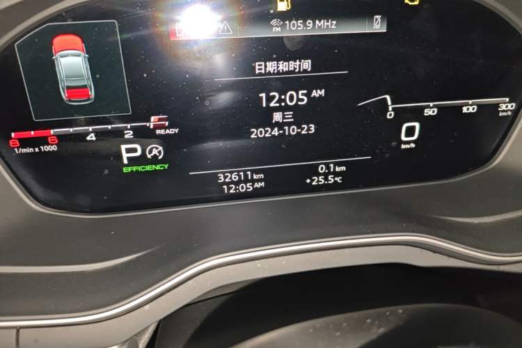 Used Audi A4L 2022 40 TFSI Fashion Dynamic Model Odometer Close Up