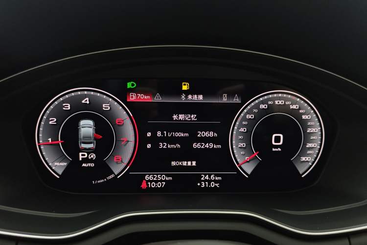 Used Audi A4L 2022 40 TFSI Luxury Prestige Edition Odometer Close Up