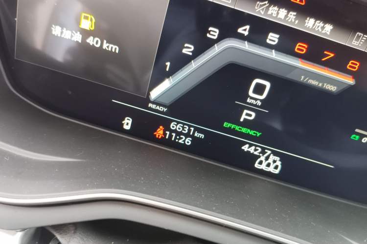 Used Audi A4L 2022 40 TFSI Fashion Dynamic Model Odometer Close Up