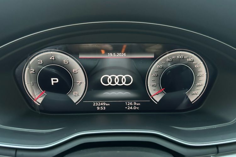Used Audi A4L 2022 40 TFSI Fashion Dynamic Model Odometer Close Up