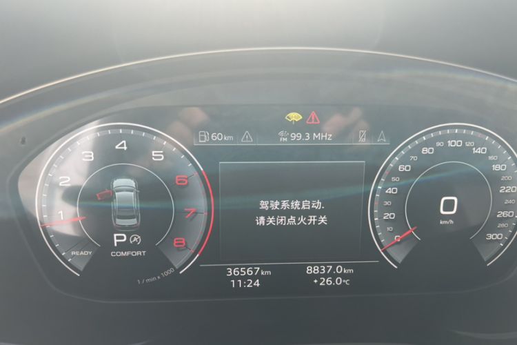 Used Audi A4L 2022 40 TFSI Luxury Dynamic Model Odometer Close Up