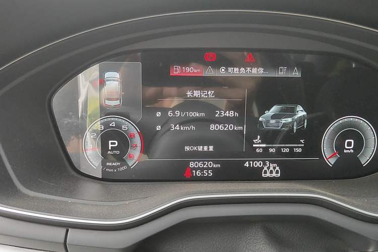 Used Audi A4L 2022 40 TFSI Luxury Dynamic Model Odometer Close Up