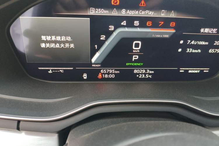 Used Audi A4L 2022 40 TFSI Luxury Dynamic Model Odometer Close Up