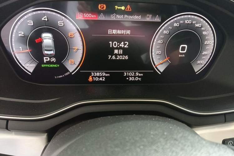 Used Audi A4L 2022 40 TFSI Luxury Dynamic Model Odometer Close Up