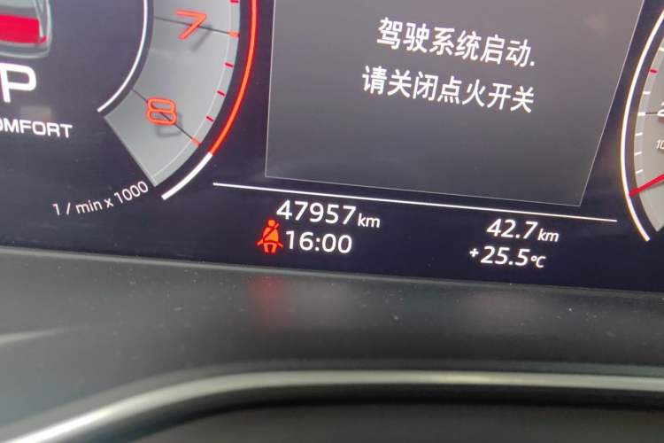 Used Audi A4L 2022 40 TFSI Luxury Prestige Edition Odometer Close Up