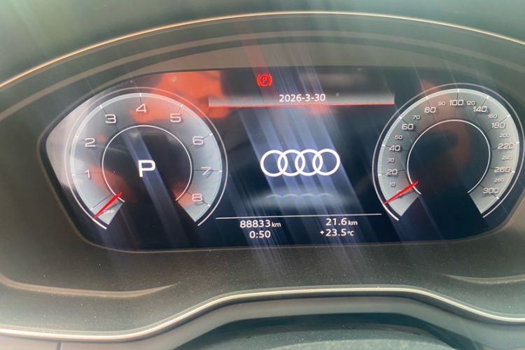 Used Audi A4L 2022 40 TFSI Luxury Dynamic Model Odometer Close Up