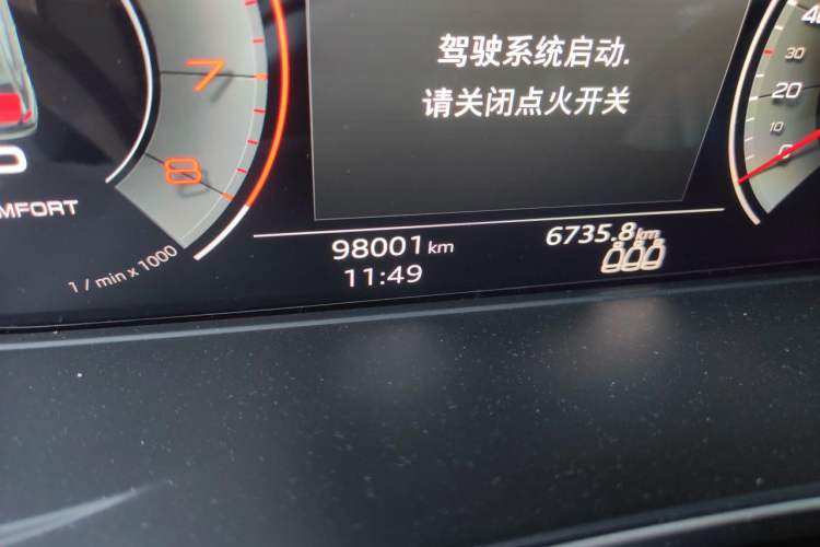 Used Audi A4L 2022 40 TFSI Fashion Dynamic Model Odometer Close Up