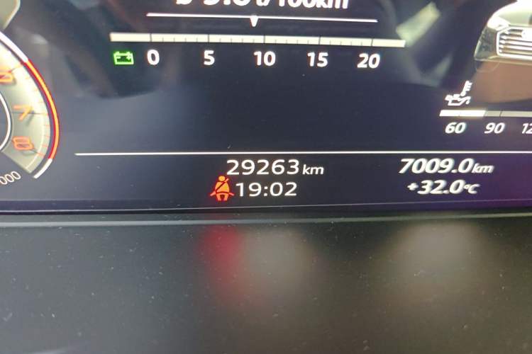 Used Audi A4L 2023 40 TFSI Luxury Dynamic Model Odometer Close Up