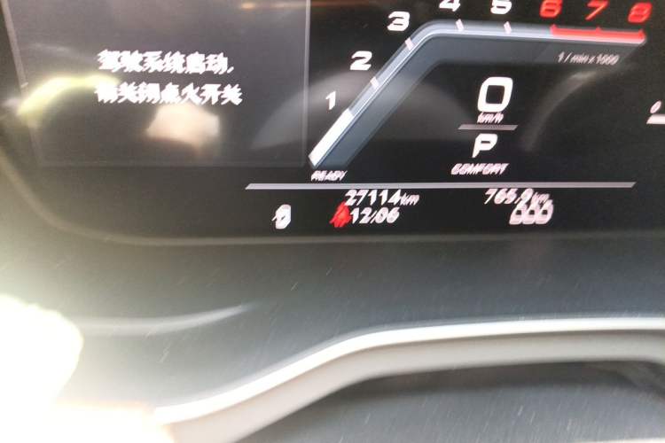 Used Audi A4L 2023 40 TFSI Fashion Dynamic Model Odometer Close Up