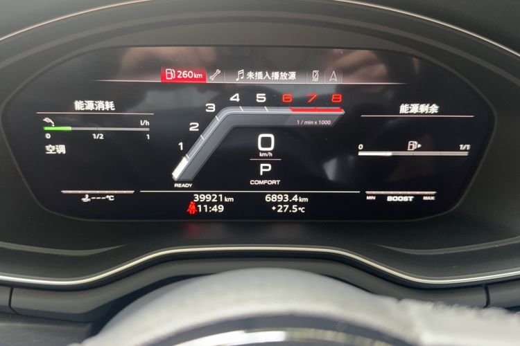 Used Audi A4L 2023 40 TFSI Luxury Dynamic Model Odometer Close Up