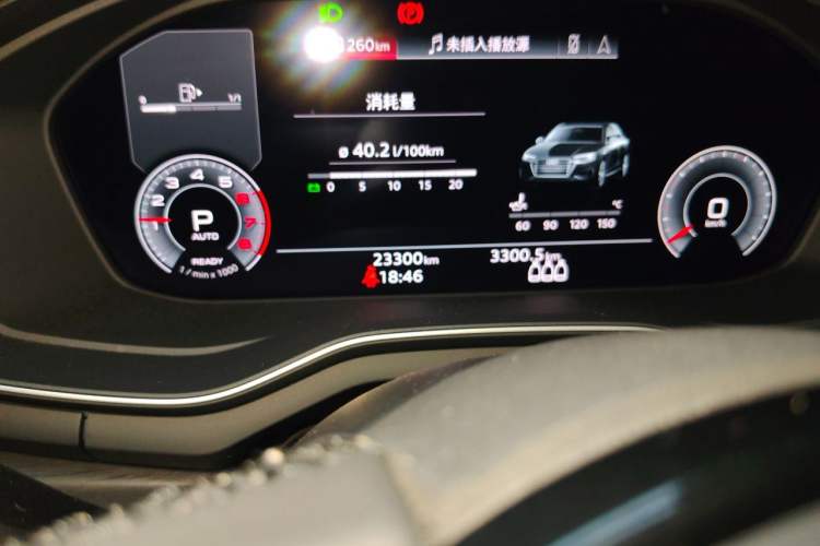 Used Audi A4L 2023 40 TFSI Luxury Dynamic Model Odometer Close Up