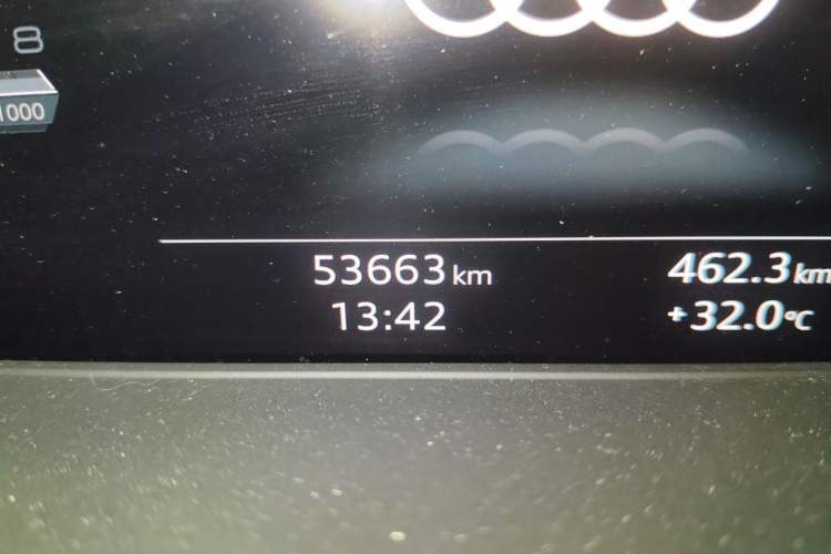 Used Audi A4L 2023 40 TFSI Luxury Dynamic Model Odometer Close Up