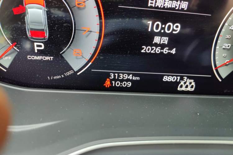 Used Audi A4L 2023 40 TFSI Fashion Dynamic Model Odometer Close Up