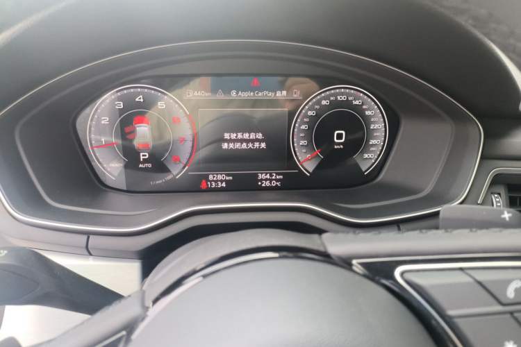 Used Audi A4L 2023 40 TFSI Fashion Dynamic Model Odometer Close Up