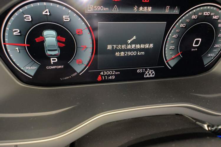 Used Audi A4L 2023 40 TFSI Fashion Dynamic Model Odometer Close Up