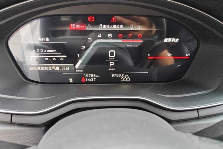 Used Audi A4L 2023 40 TFSI Luxury Dynamic Model Odometer Close Up