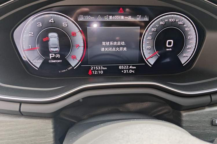 Used Audi A4L 2023 40 TFSI Luxury Dynamic Model Odometer Close Up
