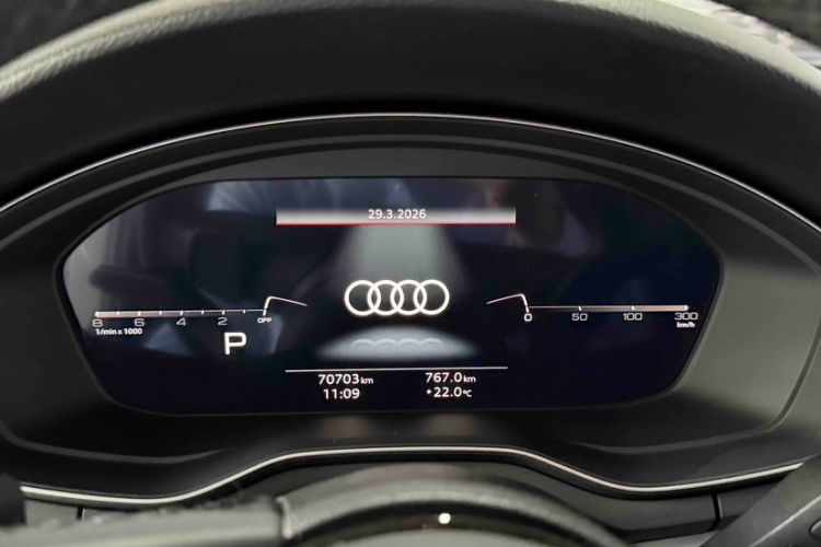 Used Audi A4L 2023 40 TFSI Fashion Dynamic Model Odometer Close Up