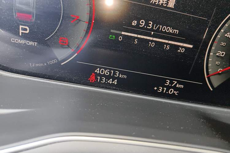 Used Audi A4L 2023 40 TFSI Luxury Dynamic Model Odometer Close Up
