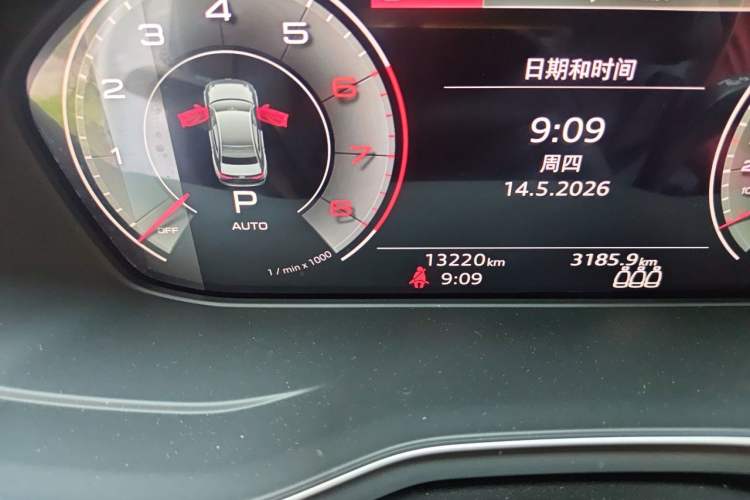 Used Audi A4L 2023 40 TFSI Fashion Dynamic Model Odometer Close Up